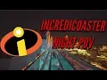 BEST Incredicoaster ride NIGHT POV 60FPS NEW 2018 Pixar Pier Disney California Adventure