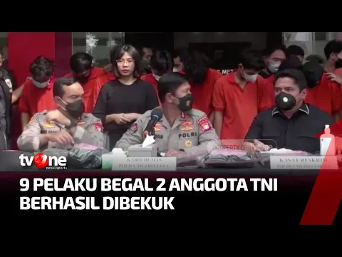 9 Pelaku Begal Anggota TNI Diringkus Polisi