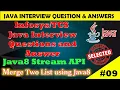 Merge Two List Using Java8 Java Interview Questions and Answers HINDI