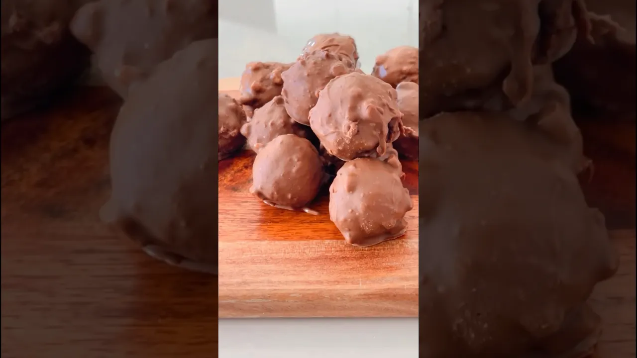 Coconut Chocolate Cake Balls! #shorts