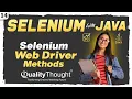 Selenium Web Driver Methods in Java with Examples - Selenium with Java Tutorial for Beginners
