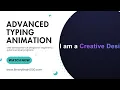 Advanced Typing Text Animation Using HTML CSS Javascript web development Tutorial for beginners