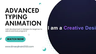 Advanced Typing Text Animation Using HTML CSS Javascript web development Tutorial for beginners