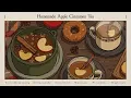 Download Lagu homemade apple cinnamon tea for happy autumn with donuts and baked potatoes