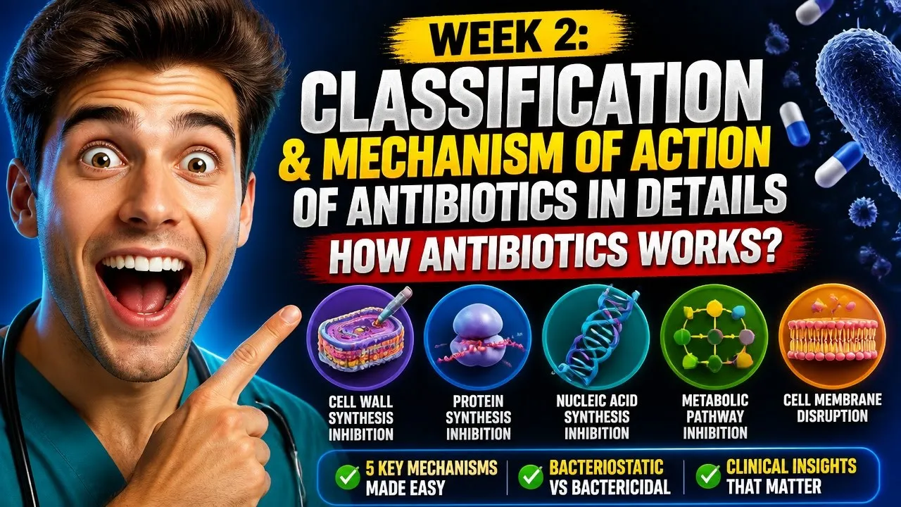 Week 2: Classification and Mechanism of Action of Antibiotics in Details/ How antibiotics Works?