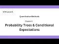 CFA Level 1 Quant Chapter 4 Probability Trees Conditional Expectations 2025 Hindi