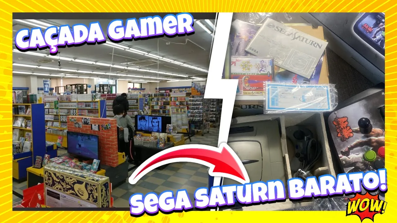 CAÇADA GAMER INCRÍVEL SEGA SATURN ZERADO BARATO!