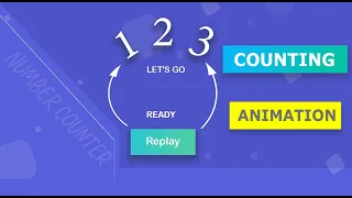 Animated Number Counter using HTML CSS and JavaScript Counting Animation Free Project