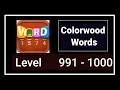 Colorwood Words All Levels 991 - 1000 Answers Walkthrough