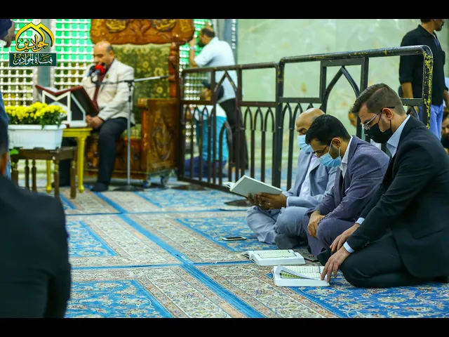 ⁣محفلي سيد الشهداء وترانيم السماء يعطران أجواء الصحن الحسيني الشريف