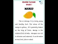 Lagu Mango 10 Lines in English/Essay on Mango in English Writing/My favourite fruit essay 10 lines
