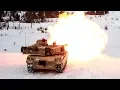 Powerful M1 Abrams Leopard 2 Tanks Training in Wintertime