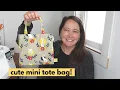 How to sew a cute mini tote bag - beginner friendly sewing project