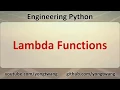 Engineering Python 08C Lambda Functions