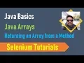 22B Java Basics for Selenium - Java Arrays