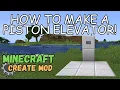 How to build a piston elevator - Minecraft Create