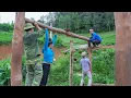 Download Lagu Complete Demolition of Old Wooden House Very Dangerous, Slippery in Rain | Family Fram