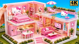 💗🌈 Build Creative Pink Miniature House with Luxury Bedroom & Rooftop Pool | 핑크 미니 돌하우스 DIY