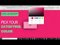 JavaScript Project 2 ColorPicker in JavaScript Choose your color in Html CSS and JavaScript