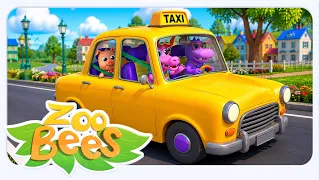 Taxi Ka Chakka Ghume Gol Gol Gol, टैक्सी का छक्का घुमे गोल, Cartoon Nursery Song for Babies in Hindi