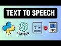Text to Speech - Python OpenAI API Tutorial