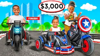 surprising dj kyrie u0026 nova with power wheel motorcycles the prince family clubhouse