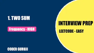 Java Interview - Leet code 1 Two sum Easy Coding Most asked question
