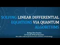 Solving Linear Differential Equations via Quantum Algorithms - Rodrigo Pires Ferreira