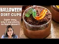 DIRT CUPS has chocolate pudding layer topped with OREO crumbs and gummy creatures on top