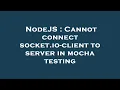 NodeJS Cannot connect socket io-client to server in mocha testing