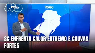 Central do Tempo – Semana começa quente em SC com risco de chuvas fortes e ventos