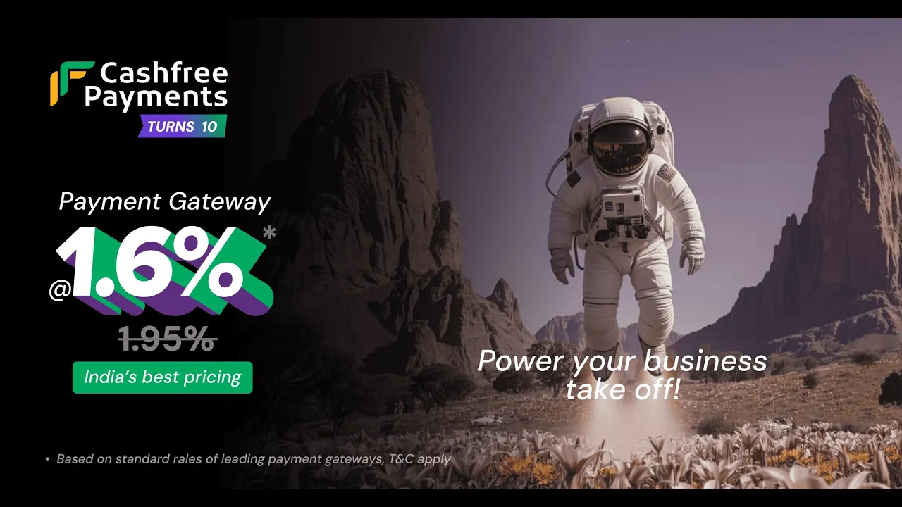 Cashfree payment gateway pricing short ad