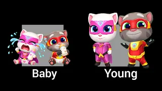 Baby Tom and Baby Angela - Talking Tom Hero dash