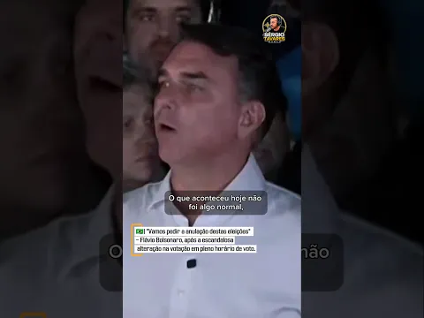 🇧🇷🚨| ESCÂNDALO! "Vamos pedir a anulação destas eleições" - Flávio Bolsonaro