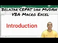 TUTORIAL VBA MACRO EXCEL Part 1 Introduction Tab Developer Module Makro Tombol msgbox