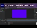 After Effects Tutorial - Random Fixed Color Expression