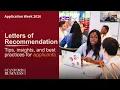 Application Week 2026 Letters of Recommendation For Applicants