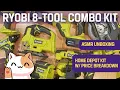 HOME DEPOT RYOBI 8-TOOL COMBO KIT UNBOXING ASMR