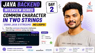 Java Interview Question Find Common Characters in Two Strings Using Java 8 Streams No Loops