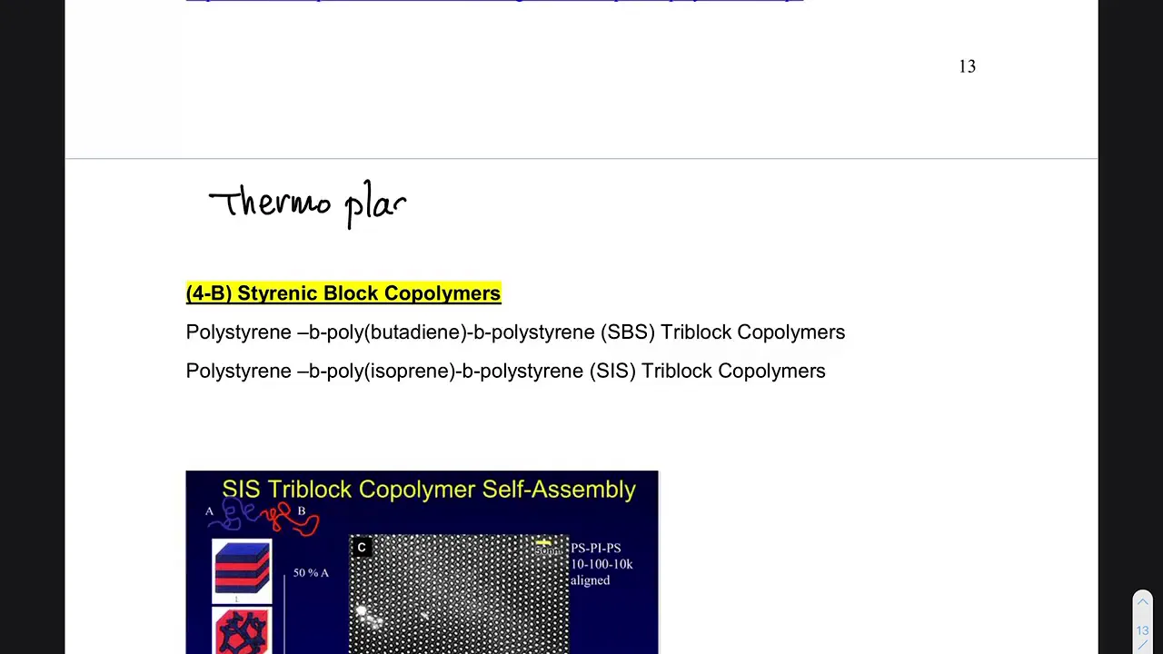 05.08 Thermoplastic Elastomers - Styrenic block copolymers (SBS and SIS)