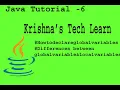 java 6 gloabal variables and local variables declaration