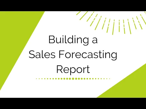 Sales Forecasting Report in CRM
