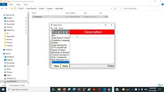 Notes App build with Tkinter Python