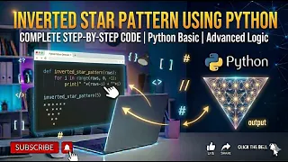 print the inverted triangle star pattern using python program