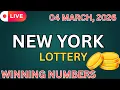 New York Midday Lottery Results For - 04 Mar 2026
