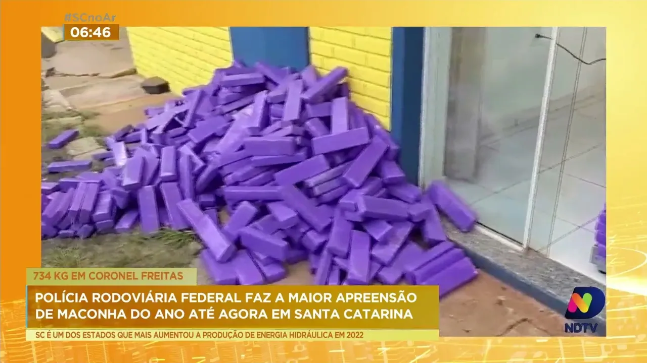 Mais de 700 quilos de maconha são apreendidos na SC-157, em Coronel Freitas