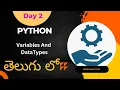 Variables and Datatypes in python