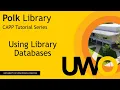 Using Library Databases