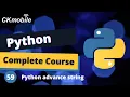 Python Complete Course -59 Python advance string split partition isalnum isnumeric isalpha