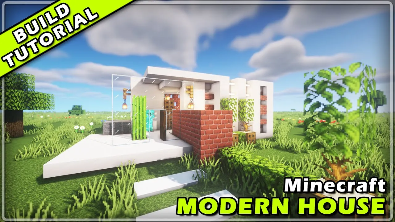 MINECRAFT: How to Build a MODERN HOUSE Tutorial (EASY)